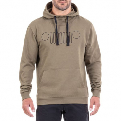 Bluza w kolorze oliwkowym. Zielone bluzy męskie Jeep, z nadrukiem. W wyprzedaży za 112.95 zł.