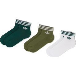 Zestaw 3 par niskich skarpet unisex adidas - Tref Ank Sck Hc EE1154 Tecoli/Cgreen/White. Białe skarpety damskie Adidas, bez wzorów, z bawełny. Za 49.95 zł.