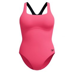 Damski Jednoczęściowy Kostium Kąpielowy Z Elastyczną Talią. Czerwone kostiumy jednoczęściowe damskie Speedo, bez wzorów, sportowe, do pływania. Za 285.99 zł.