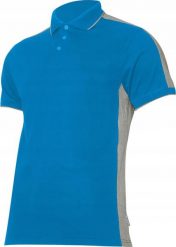 Lahti Pro Koszulka męska Polo 190g/m2 niebiesko-szara r. 3XL. Niebieskie koszulki polo męskie Lahti Pro, m, bez wzorów, bez ramiączek. Za 45.17 zł.