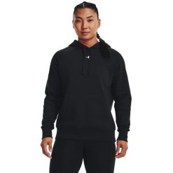 Bluza damska Under Armour Rival Fleece. Czarne bluzy damskie Under Armour, l, bez wzorów, z bawełny, bez kaptura. Za 240.50 zł.