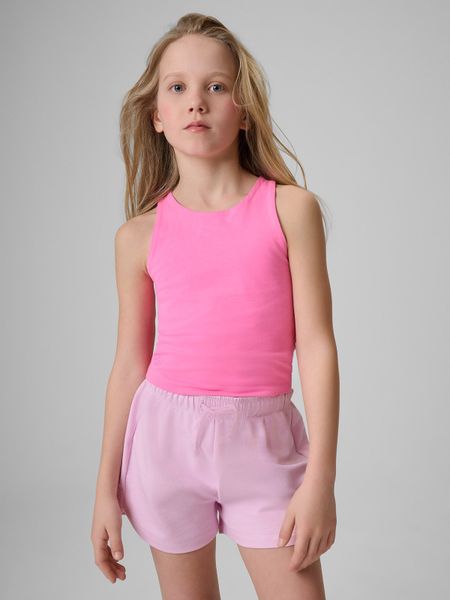 4F Crop top slim gładki dziewczęcy - różowy 164 (13-14 lat). Czerwone t-shirty i topy dla dziewczynek 4f, bez wzorów, z bawełny, bez ramiączek. Za 39.99 zł.