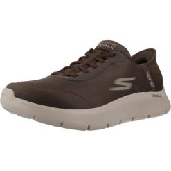 Buty SKECHERS SLIP - INS GO WALK FLEX - SMOOT Brązowy. Brązowe buty sportowe męskie Skechers, bez zapięcia. Za 374.60 zł.