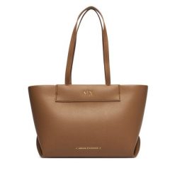 Torebka Armani Exchange. Brązowe torebki do ręki damskie Armani Exchange, bez wzorów, bez dodatków. Za 654.99 zł.