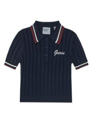Guess Polo J5BP01 Z1152 Granatowy Regular Fit. Niebieskie t-shirty i topy dla dziewczynek Guess, z aplikacjami, z syntetyku, bez ramiączek. Za 199.99 zł.