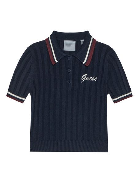 Guess Polo J5BP01 Z1152 Granatowy Regular Fit. Niebieskie t-shirty i topy dla dziewczynek Guess, z aplikacjami, z syntetyku, bez ramiączek. Za 149.99 zł.