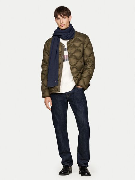 Tommy Hilfiger Szalik Flag AM0AM12847 Granatowy. Niebieskie rękawiczki męskie Tommy Hilfiger, bez wzorów, z bawełny. Za 169.99 zł.