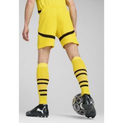 Męskie szorty Borussia Dortmund 24/25 PUMA Faster Yellow Black. Czarne krótkie spodenki sportowe męskie Puma, m, bez wzorów, do piłki nożnej. W wyprzedaży za 134.00 zł.