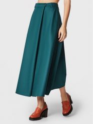 Simple Spódnica trapezowa LINDA TOL SDD550-02 Zielony Relaxed Fit. Zielone spódnice damskie Simple, bez wzorów, z syntetyku, trapezowe. Za 269.99 zł.