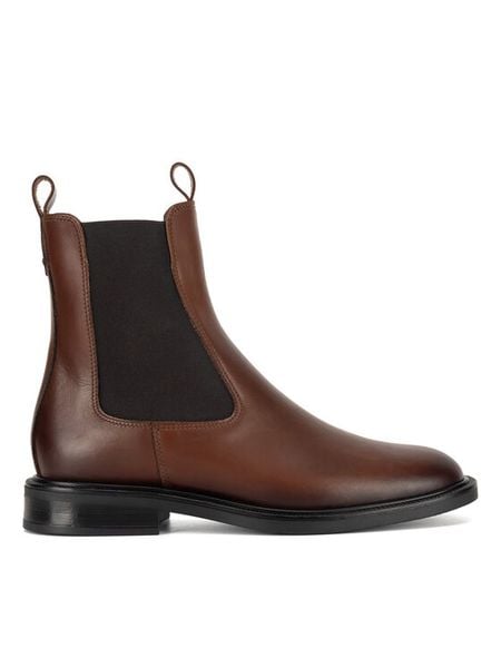 Gino Rossi Sztyblety PETRA-124 Brązowy. Brązowe botki damskie Gino Rossi, ze skóry, bez obcasa, na płaskiej podeszwie, bez zapięcia. Za 299.99 zł.