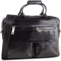 Torba KAZAR - 29946-01-N0 Czarny. Czarne torby na ramię męskie Kazar, w paski, ze skóry. Za 749.00 zł.