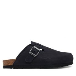 Klapki Dr. Brinkmann. Niebieskie klapki damskie Dr. Brinkmann, bez wzorów, bez obcasa. Za 249.99 zł.