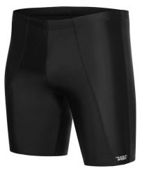 Spodenki pływackie jammer męskie Aqua Speed Long. Czarne kąpielówki męskie Aqua-Speed, m, bez wzorów, z dzianiny, długie, na fitness i siłownię. Za 83.99 zł.