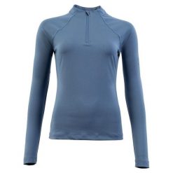 Damska koszulka jeździecka z długim rękawem BR Equitation CLX. Niebieskie t-shirty damskie BR, xs, bez wzorów, eleganckie, bez kołnierzyka. Za 223.50 zł.