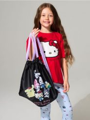 Plecak worek Hello Kitty - czarny. Czarne torby i plecaki dziecięce Sinsay. Za 12.99 zł.