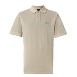 HUGO BOSS 50507813HB Jasnobrązowy. Brązowe koszulki polo męskie Hugo Boss, m, bez wzorów, z tkaniny, bez ramiączek. Za 293.99 zł.