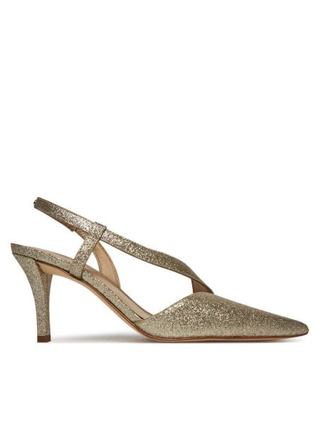 MICHAEL Michael Kors Szpilki Jaida 40S5JDMP1M Złoty. Żółte szpilki damskie MICHAEL Michael Kors, bez wzorów, ze skóry, bez obcasa, bez zapięcia. Za 479.99 zł.