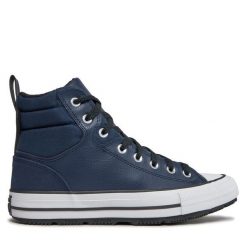 Trzewiki Converse. Niebieskie botki męskie Converse, bez wzorów, bez zapięcia. Za 359.99 zł.
