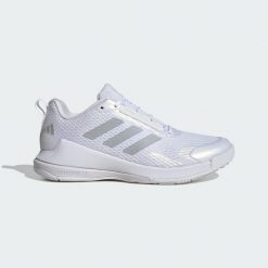 Buty Novaflight 2 Indoor. Białe obuwie sportowe damskie Adidas, bez wzorów, z materiału, do siatkówki. Za 479.00 zł.