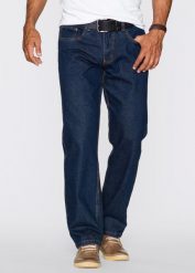 Dżinsy regular fit, straight. Niebieskie jeansy męskie bonprix. Za 107.99 zł.