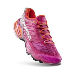 Damskie buty trailowe La Sportiva Akasha II. Czerwone obuwie sportowe damskie La Sportiva, bez wzorów, z materiału, do biegania. Za 787.00 zł.