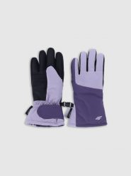 4F Rękawiczki narciarskie Thinsulate dziecięce - fioletowe L. Fioletowe rękawiczki dziecięce 4f, bez wzorów, z materiału. Za 129.99 zł.