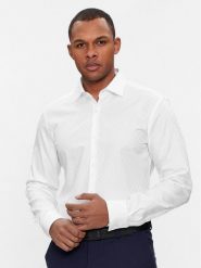 Hugo Koszula Kenno 50508316 Biały Slim Fit. Białe koszule męskie Hugo, m, bez wzorów, z bawełny, bez kołnierzyka, bez ramiączek. Za 319.99 zł.