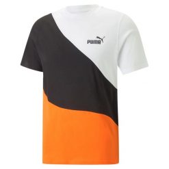 Koszulka Puma Power Cat Ciemnopomarańczowy. Białe koszulki sportowe męskie Puma, m, bez wzorów, z bawełny, bez kołnierzyka, bez ramiączek, na fitness i siłownię. Za 129.75 zł.