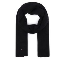 Szalik Tommy Hilfiger. Czarne szaliki i chusty damskie Tommy Hilfiger, bez wzorów. Za 289.99 zł.