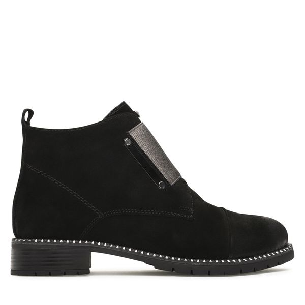 Botki Loretta Vitale. Czarne botki damskie Loretta Vitale, bez obcasa, na płaskiej podeszwie, bez zapięcia. Za 379.99 zł.