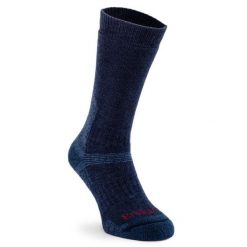 Męskie skarpety trekkingowe Bridgedale Heavyweight Performance Merino Navy. Niebieskie skarpety męskie Bridgedale, bez wzorów, z elastanu. Za 118.99 zł.