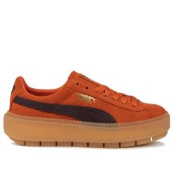 Buty damskie sportowe Puma PLATFORM TRACEBLOCK Wn’s. Brązowe obuwie sportowe damskie Puma, bez wzorów. Za 149.00 zł.