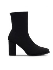 Jenny Fairy Botki SYLVIANE WS22002-09 Czarny. Czarne botki damskie Jenny Fairy, z materiału, bez obcasa, na słupku, bez zapięcia. Za 149.99 zł.