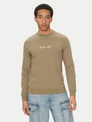 G-Star Raw Bluza G-Script D26407-D257 6057 Khaki Regular Fit. Brązowe bluzy męskie G-Star, m, bez wzorów, z bawełny, bez kaptura. Za 219.99 zł.