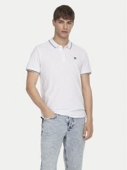 Only & Sons Polo Fletcher 22024827 Biały Regular Fit. Białe koszulki polo męskie Only & Sons, m, bez wzorów, z bawełny, bez ramiączek. Za 79.99 zł.