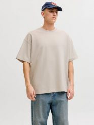 Jack & Jones Jack&Jones męska koszulka t-shirt JJEBARRON TEE SS O-NECK NOOS 12298906 MOONBEAM XS. T-shirty męskie Jack & Jones, m, bez wzorów, bez kołnierzyka. Za 89.99 zł.