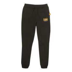 Spodnie dresowe Los Angeles Lakers. Czarne spodnie sportowe męskie Mitchell & Ness, l, bez wzorów, z bawełny, na fitness i siłownię. Za 362.00 zł.