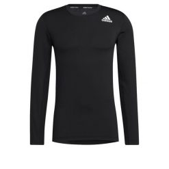 Koszulka z długim rękawem adidas Techfit Compression. Czarne koszulki sportowe męskie Adidas, m, bez wzorów, bez kołnierzyka, bez ramiączek, do piłki nożnej, techfit (adidas). Za 166.05 zł.