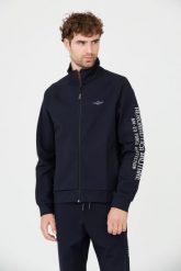 AERONAUTICA MILITARE Granatowa bluza. Niebieskie bluzy męskie Aeronautica Militare, l, bez wzorów, bez kaptura. W wyprzedaży za 579.99 zł.