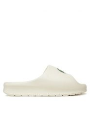 Lacoste Klapki 7-48CFA0022 Biały. Białe klapki damskie Lacoste, bez wzorów, z tworzywa sztucznego, bez obcasa. Za 269.99 zł.