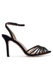 LAUREN RALPH LAUREN Sandały 802P15738001 Czarny. Czarne sandały damskie Lauren Ralph Lauren, bez wzorów, ze skóry, bez obcasa, na szpilce, bez zapięcia. Za 769.99 zł.