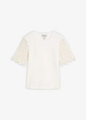 Koszulka bawełniana. Czarne t-shirty damskie bonprix, bez wzorów, z bawełny, bez kołnierzyka. Za 79.99 zł.