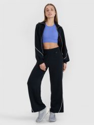 4F Spodnie dresowe z modalem damskie 4F x Anna Lewandowska - czarne L. Czarne spodnie dresowe damskie 4f, l, bez wzorów, z dresówki. Za 149.99 zł.