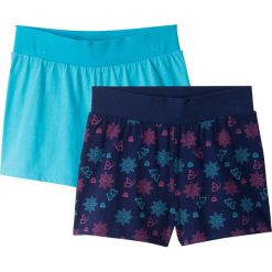 Krótkie spodenki (2 pary) bonprix kobaltowo-turkusowy. Spodenki dla dziewczynek marki bonprix. Za 35.98 zł.