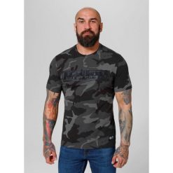 Koszulka bawełniana sportowy t-shirt dla dorosłych Slim Fit Classic Boxing. Czarne koszulki sportowe męskie PITBULL, m, bez wzorów, z bawełny, bez kołnierzyka, bez ramiączek. Za 99.00 zł.