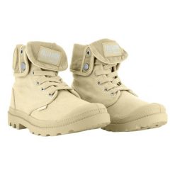 Buty sportowe Sneakersy damskie, Palladium Baggy. Brązowe obuwie sportowe damskie Palladium, bez wzorów, z materiału, trekkingowe. Za 400.80 zł.