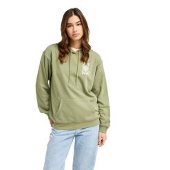 Bluza z kapturem damska SURF STOKED TERRY VINT. Zielone bluzy damskie Roxy, m, bez wzorów, z bawełny, z kapturem. Za 239.99 zł.