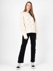Silvian Heach Sweter "Oversize" | CVA22153MA | Kobieta | Beżowy. Brązowe swetry damskie Silvian Heach, m, bez wzorów, z dzianiny, bez kołnierzyka, bez ramiączek, bez kaptura. W wyprzedaży za 299.00 zł.