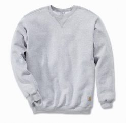 Visent Bluza Carhartt Midweight Crewneck Heather Grey. Brązowe bluzy męskie Visent, m, bez wzorów, bez kaptura. Za 212.89 zł.