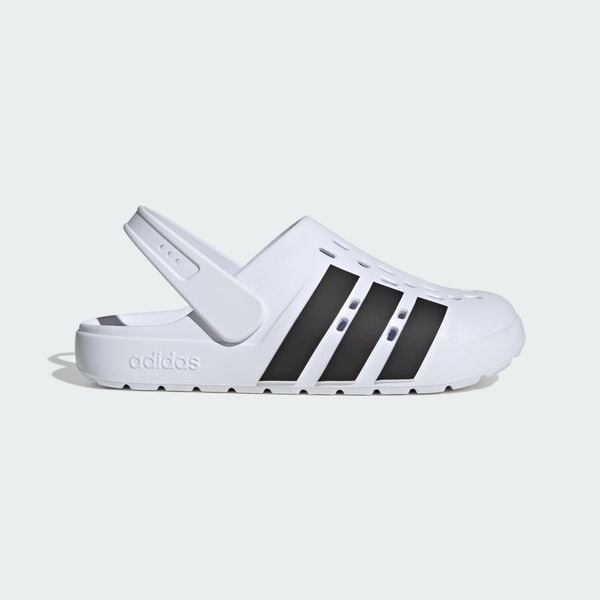 Klapki Adilette Clog 2.0. Białe klapki damskie Adidas, bez wzorów, sportowe, bez obcasa. Za 199.00 zł.